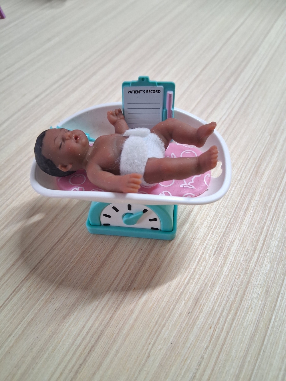Baby Bath Scale Toy in Teal and White - Kids Bath Accessory